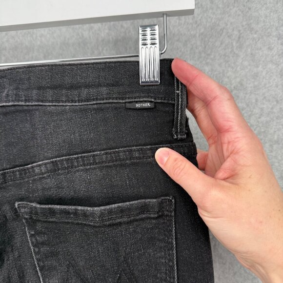 Mother Womens The Stunner Skinny Jeans Size 27 Night Hawk Black Denim Classic - Picture 8 of 16